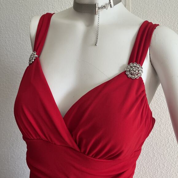 Vintage Y2K Dress Ruby Rox Whimsigoth Red Medium Asymmetric Hem HOCO Formal - Picture 6 of 16